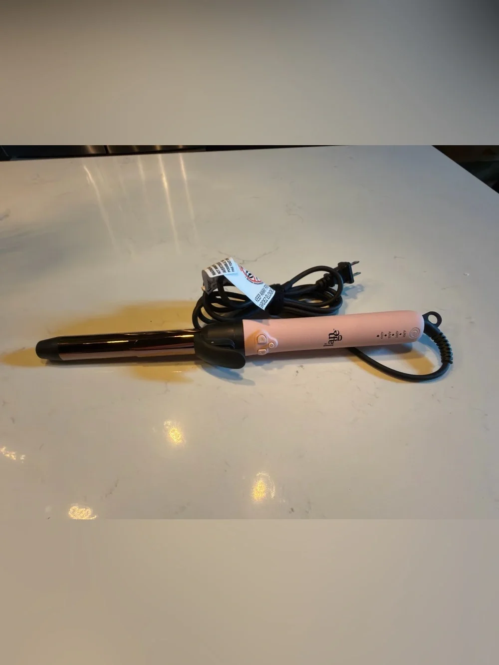 l'ange Le Pirouette Titanium Roating Curling Iron 1 inch/25mm Blush **LIKE NEW**